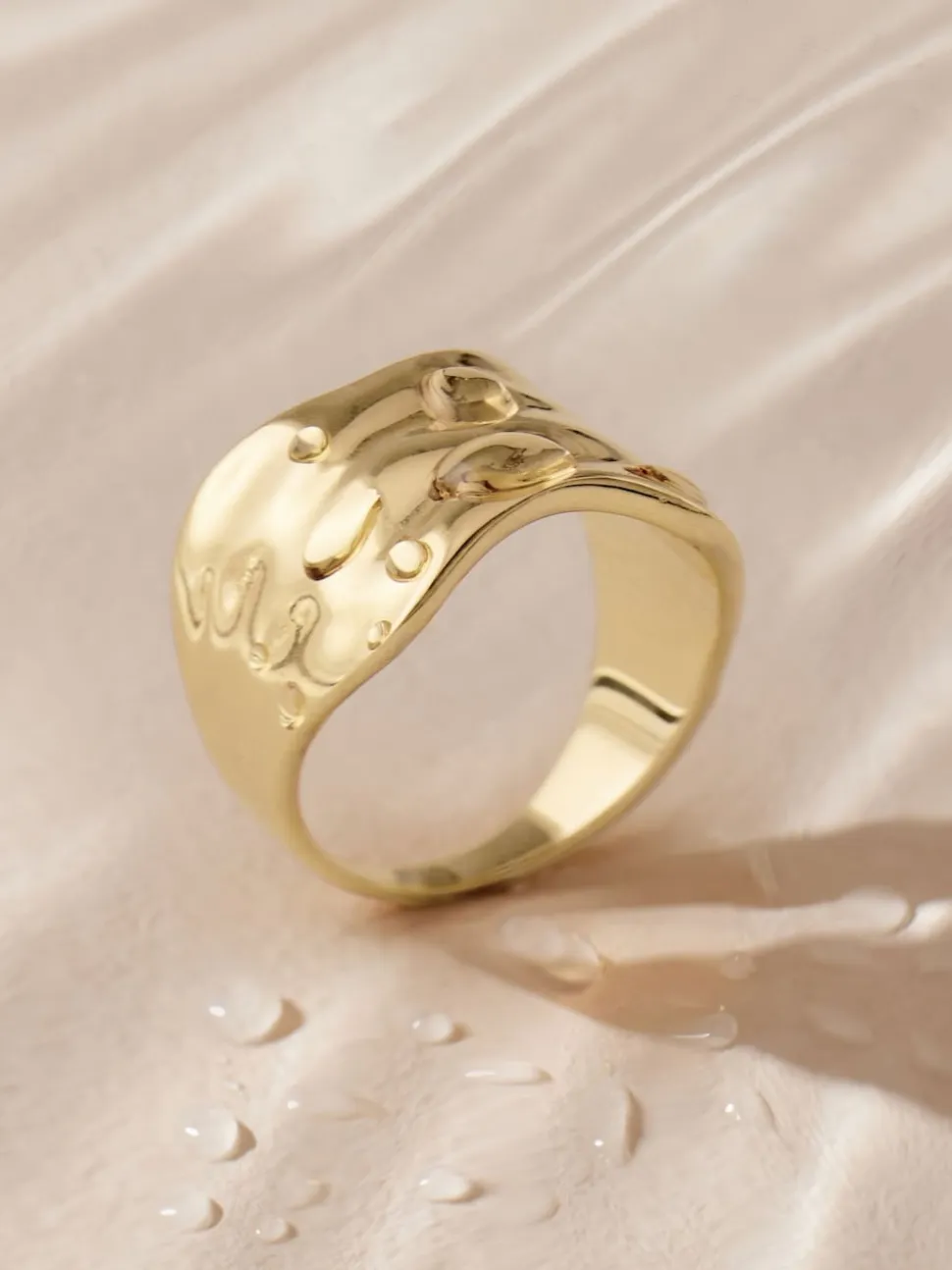 Tonalité d'or - Bague en acier inoxydable