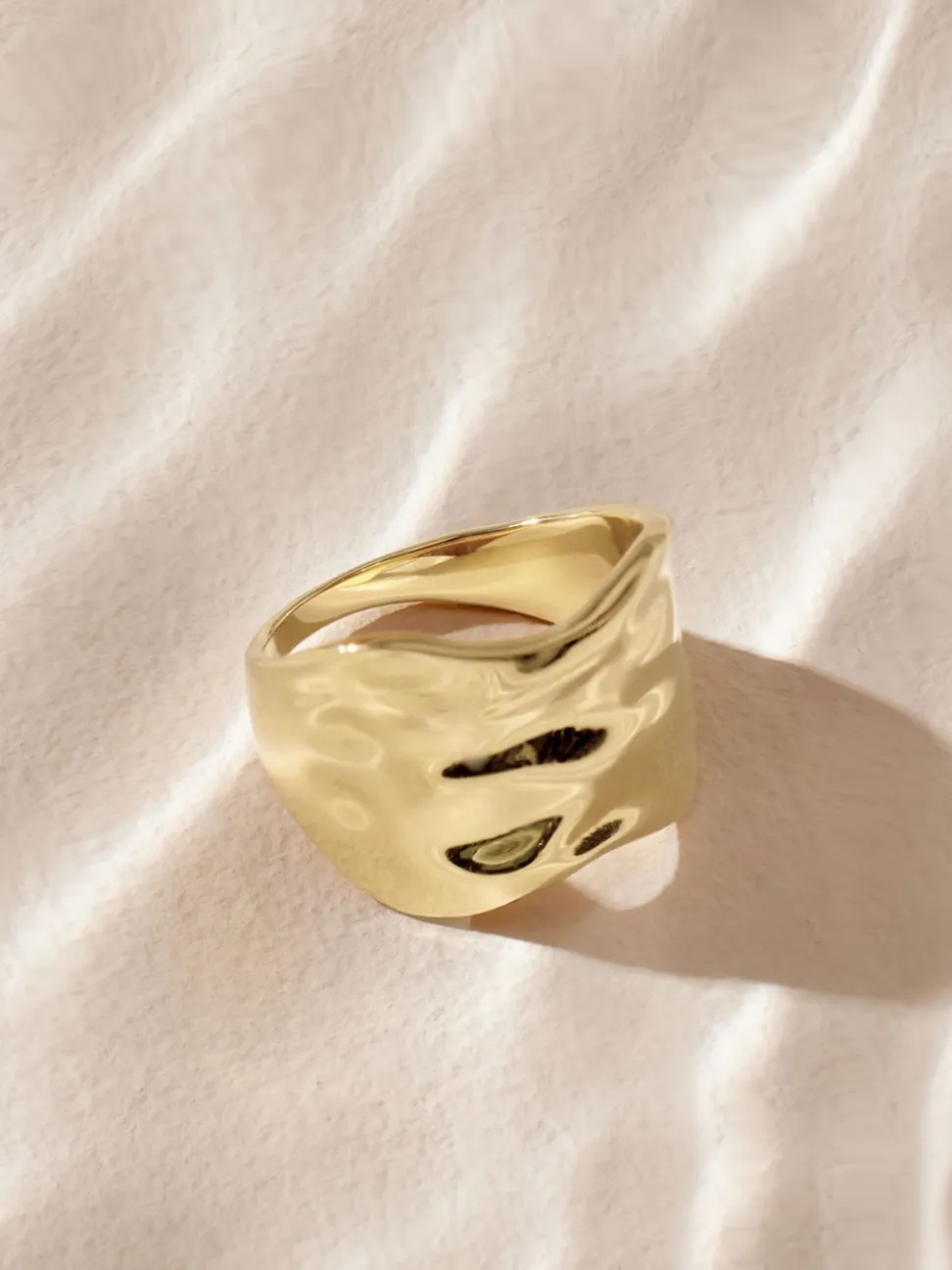 Tonalité d'or - Bague en acier inoxydable