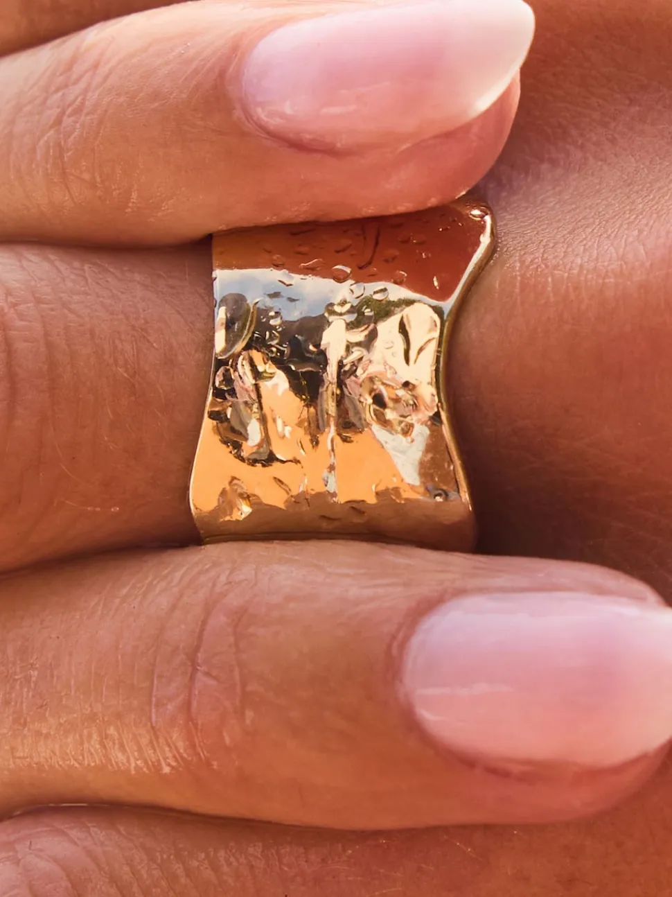 Tonalité d'or - Bague en acier inoxydable