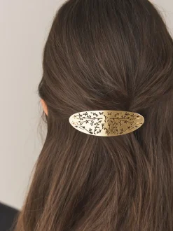 Tonalité d'or - Barrette à cheveux Fleuri