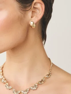 Tonalité d'or - Boucles d'oreilles Bouton