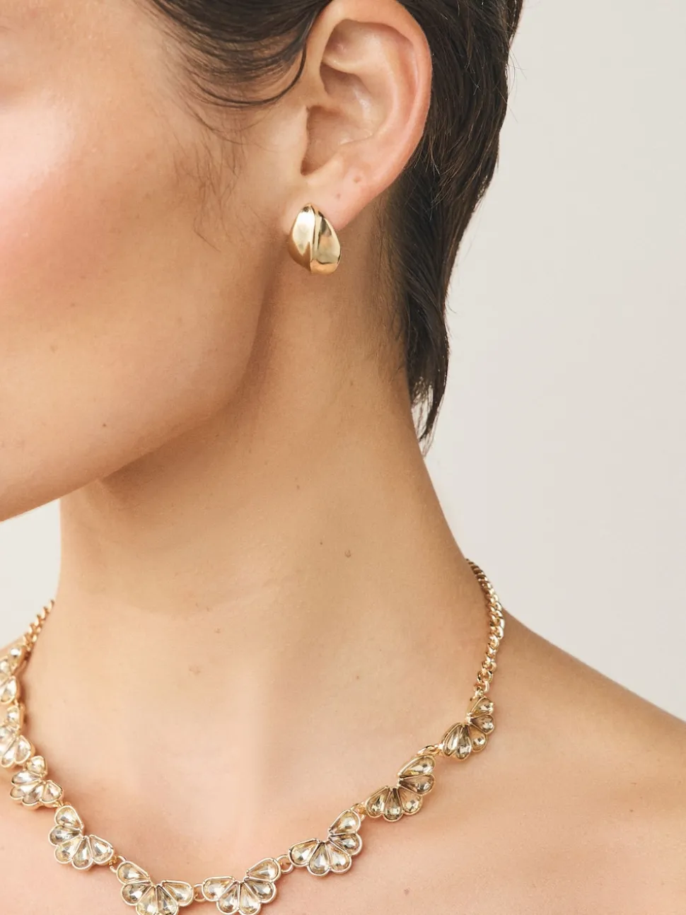 Tonalité d'or - Boucles d'oreilles Bouton