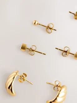 Tonalité d'or - Boucles d'oreilles imperméables en acier inoxydable