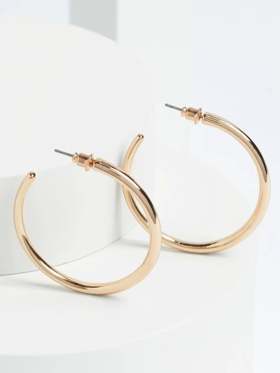 Tonalité d'or - Boucles d'oreilles créoles fuselées