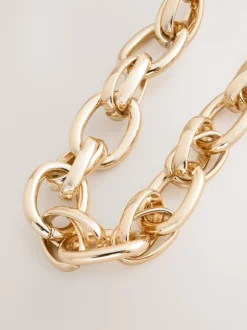 Tonalité d'or - Bracelet à grosse chaîne à maillons doubles