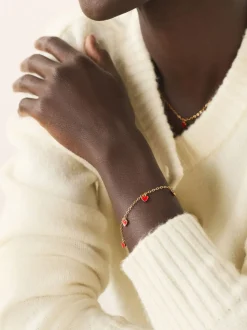 Tonalité d'or - Bracelet cœur délicat
