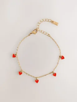 Tonalité d'or - Bracelet cœur délicat