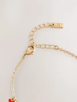 Tonalité d'or - Bracelet cœur délicat