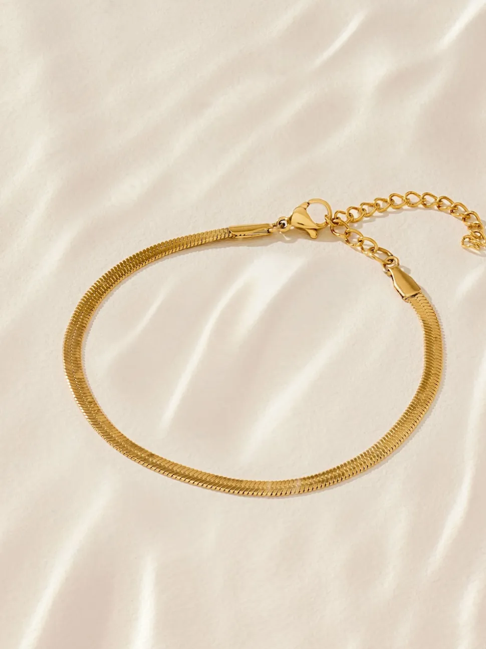 Tonalité d'or - Bracelet en acier inoxydable avec chaîne serpent