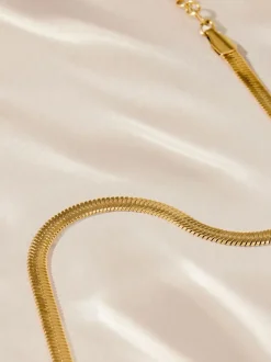Tonalité d'or - Bracelet en acier inoxydable avec chaîne serpent