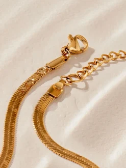 Tonalité d'or - Bracelet en acier inoxydable avec chaîne serpent