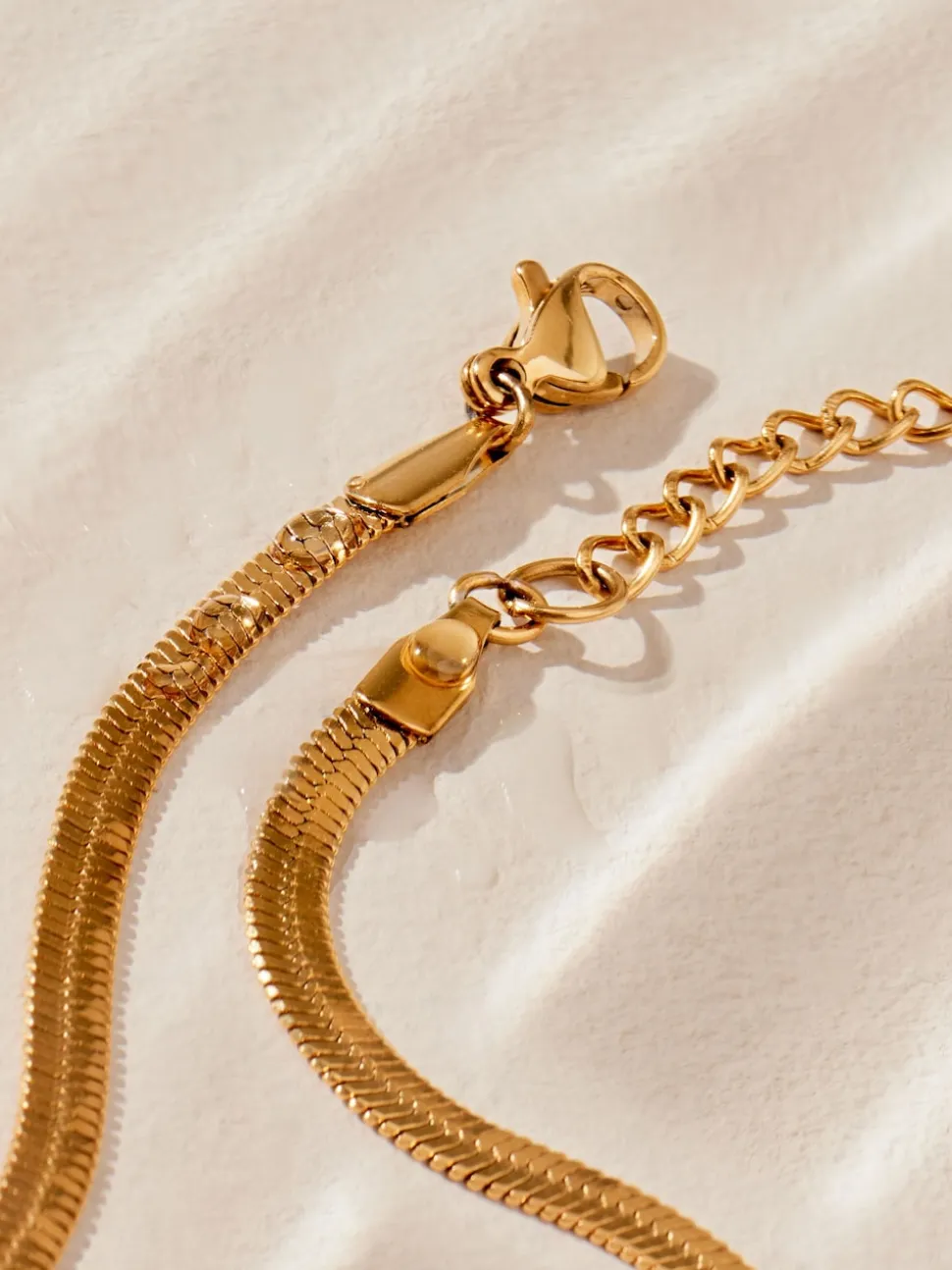 Tonalité d'or - Bracelet en acier inoxydable avec chaîne serpent