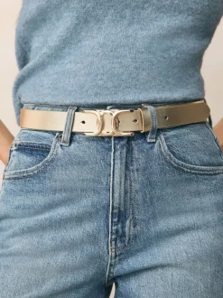 Tonalité d'or - Ceinture Regular Statement en cuir à boucle