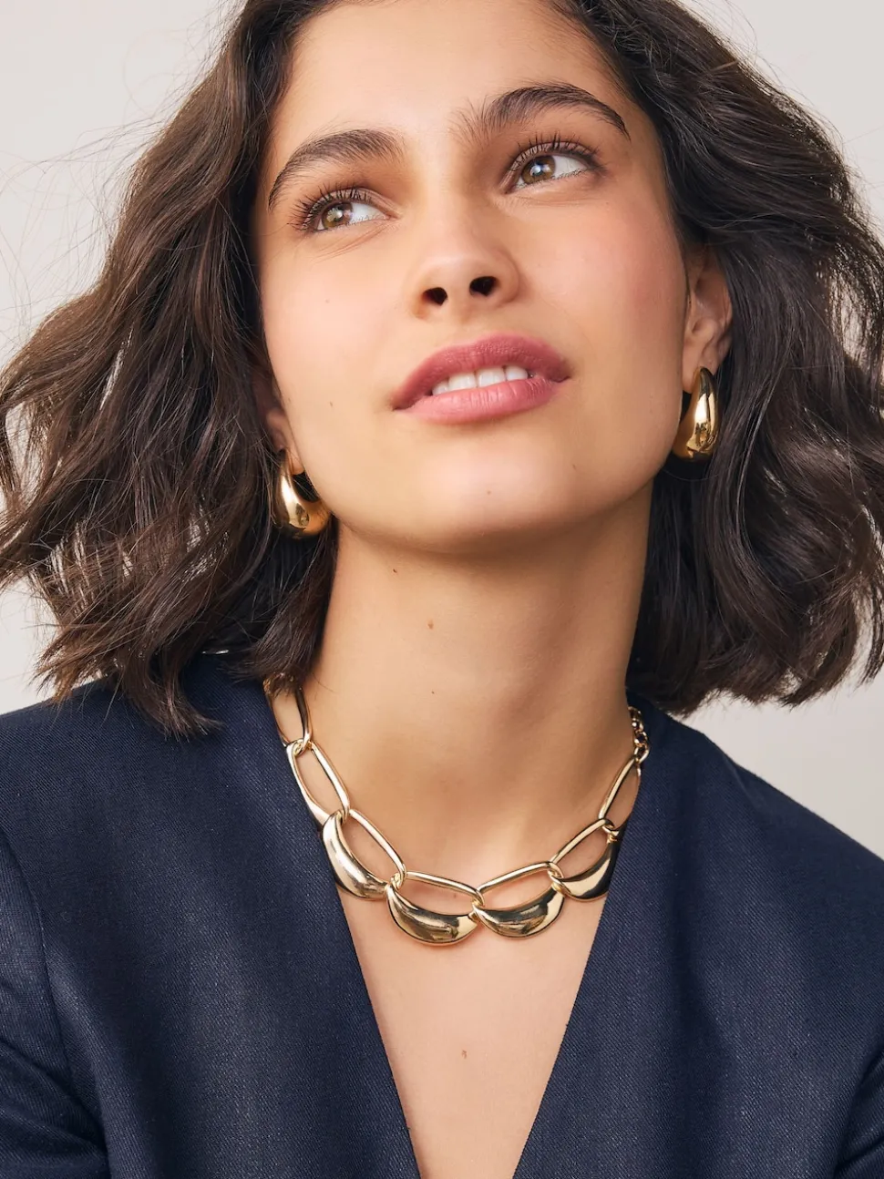 Tonalité d'or - Collier à maillons ouverts