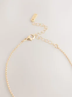 Tonalité d'or - Collier à pendentif cercle ouvert avec détails scintillants