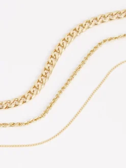 Tonalité d'or - Collier chaîne à trois couches