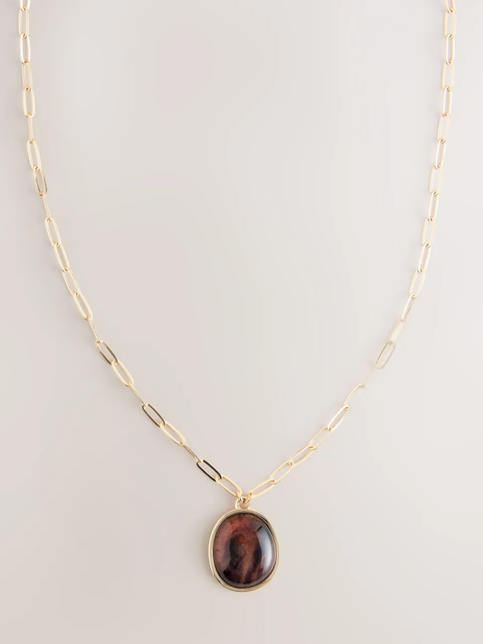 Tonalité d'or - Collier chaîne trombone en résine