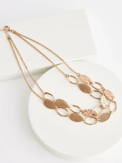 Tonalité d'or - Collier double épaisseur à découpe