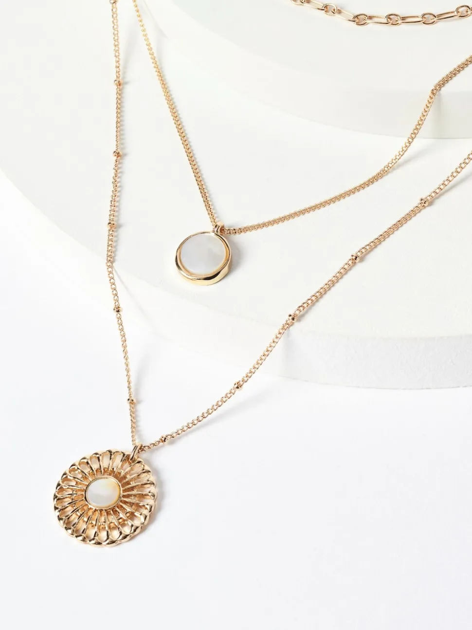 Tonalité d'or - Collier Fleuri 3 Row