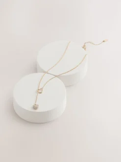 Tonalité d'or - Collier Lariat à fil cœur