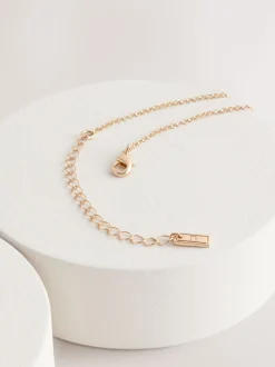 Tonalité d'or - Collier Lariat à fil cœur