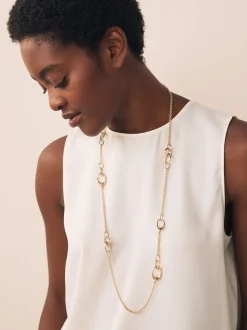 Tonalité d'or - Collier long avec chaîne à maillons