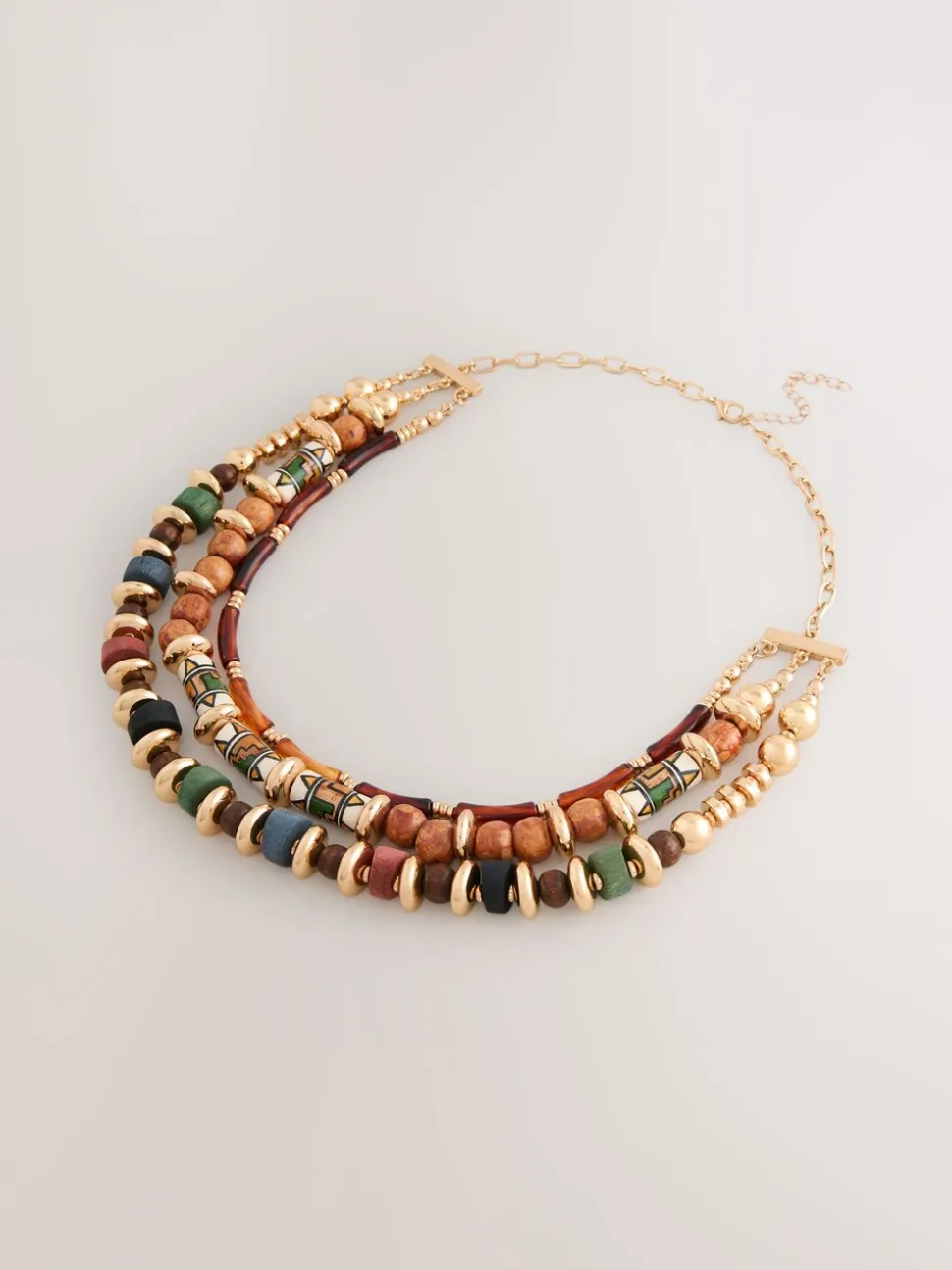 Tonalité d'or - Collier perlé superposé