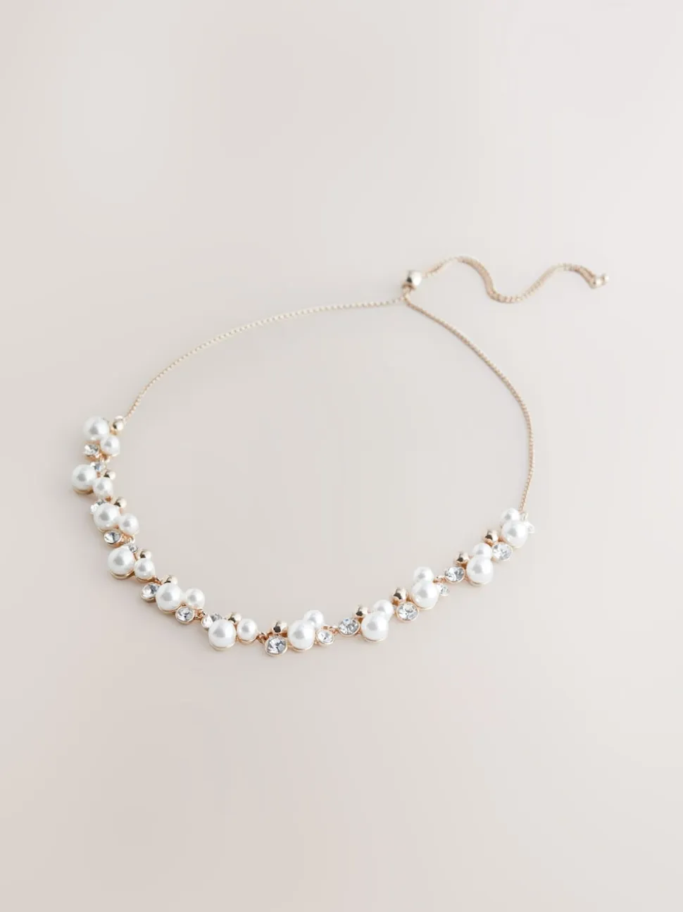 Tonalité d'or - Collier pully effet perles scintillantes