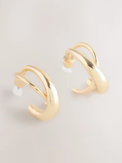 Tonalité d'or - Créoles style entrelacé