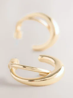 Tonalité d'or - Créoles style entrelacé