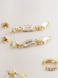 Tonalité d'or - Lot de boucles d’oreilles scintillantes