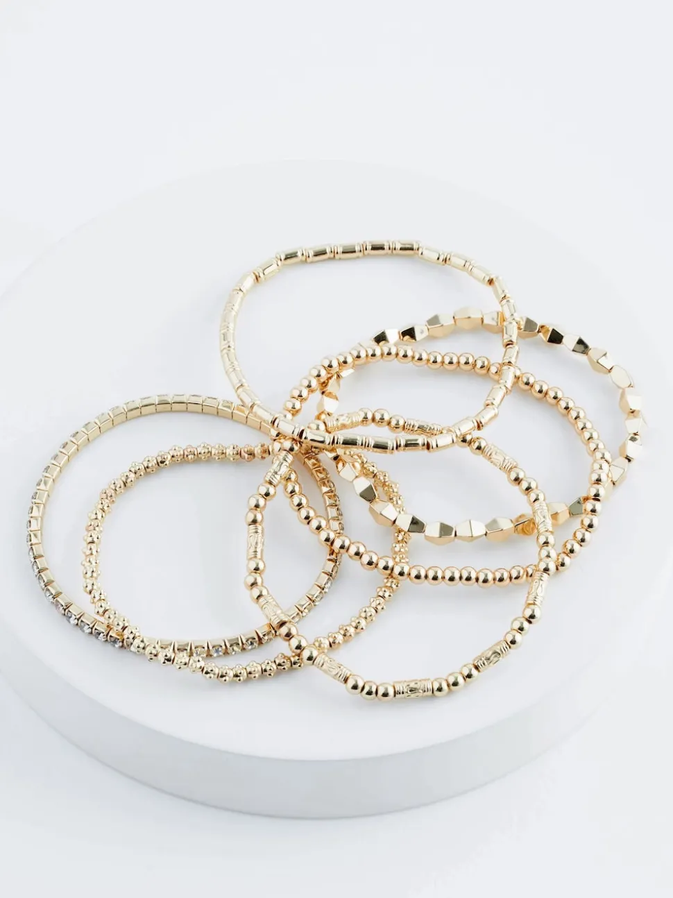 Tonalité d'or - Lot de bracelets extensibles scintillants