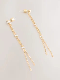 Tonalité d'or - Pendants d'oreilles scintillants