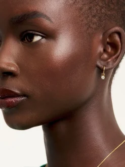 Tonalité d'or - Ted Baker SINALAA : Boucles d’oreilles Crystal Huggie