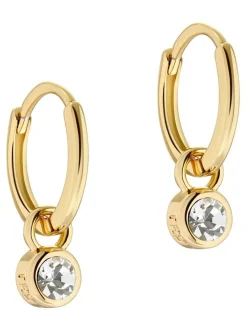 Tonalité d'or - Ted Baker SINALAA : Boucles d’oreilles Crystal Huggie