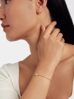 Tonalité d'or - Ted Baker SOLETA : Bracelet réglable en cristaux scintillants solitaires