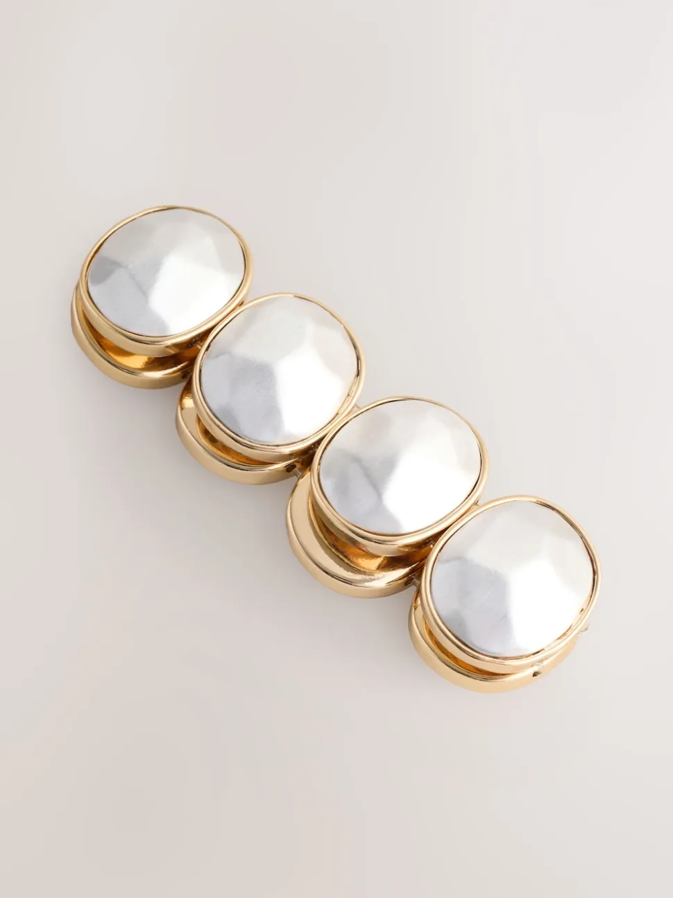Tonalité or/argent - Bracelet extensible en pierre à facettes