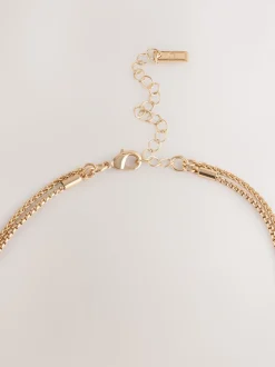 Tonalité or/argent - Collier à deux rangs