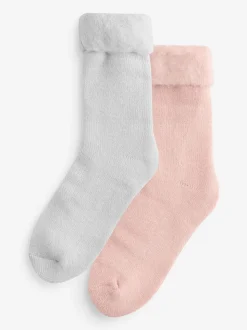 Totes lot de Chaussettes de lit brossées pour dames 2 paires