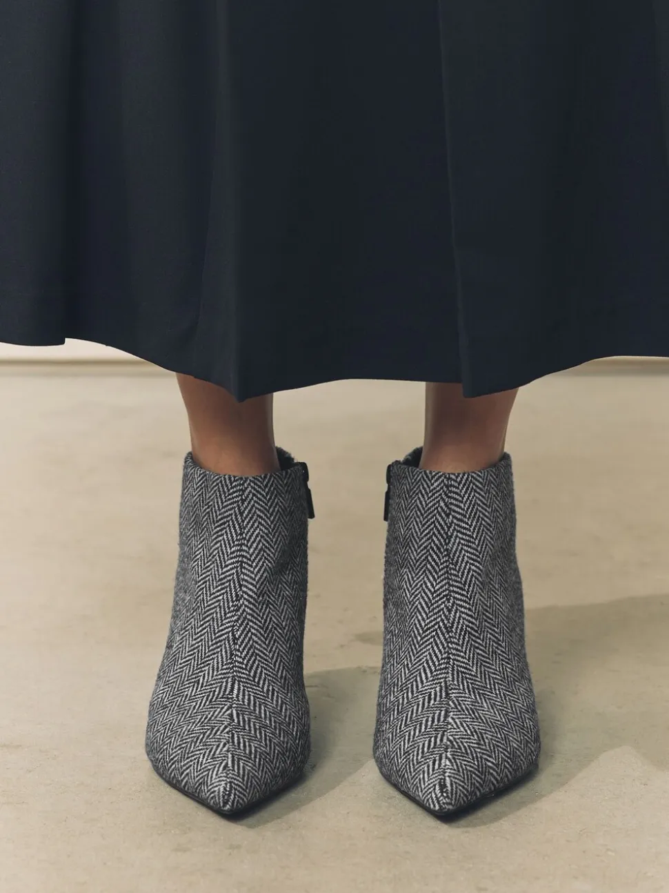 tweed gris - Bottes Forever Comfort® Kitten heel