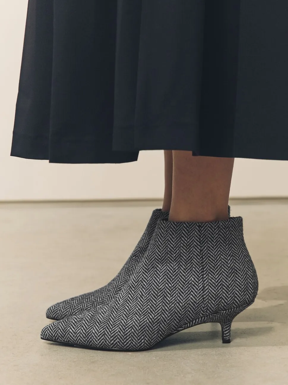 tweed gris - Bottes Forever Comfort® Kitten heel