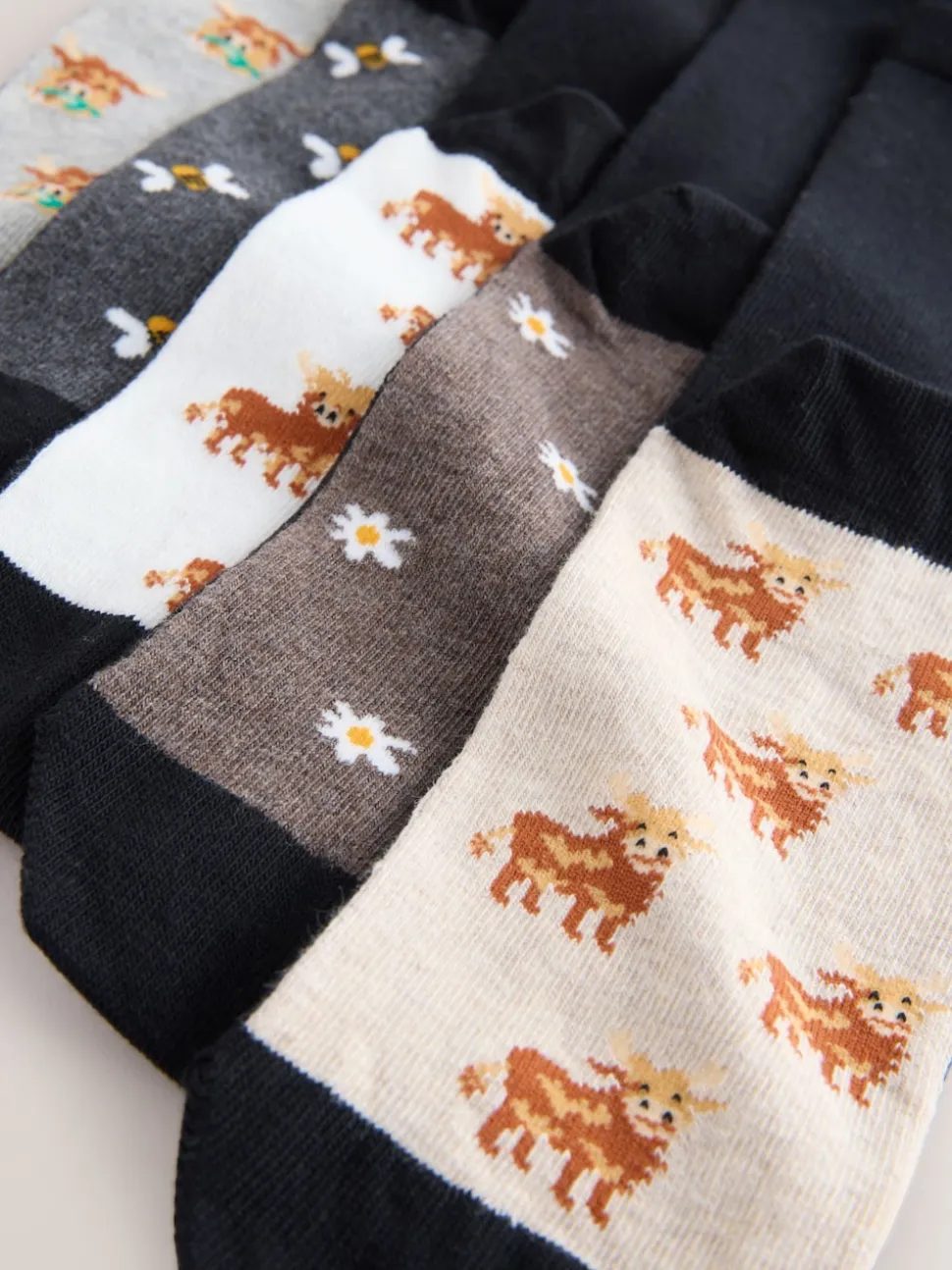 Vache Hamish Highland - Semelle intérieure Ankle Socks 5 Pack
