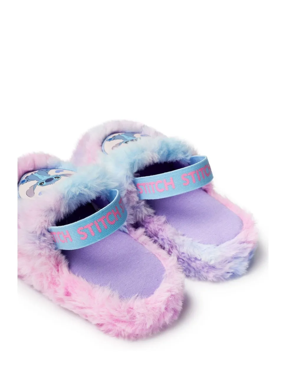 Vanilla Underground Womens Disney Stitch Fluffy Slipper Curseur