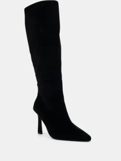 Velours noir - Novo Bottes au genou stretch à bout pointu Galaxy pointu