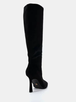 Velours noir - Novo Bottes au genou extensibles à bout pointu Galaxy