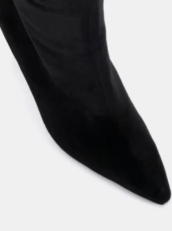 Velours noir - Novo Bottes au genou extensibles à bout pointu Galaxy