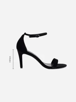 Velours noir - Sandales Forever Comfort® à talons et brides