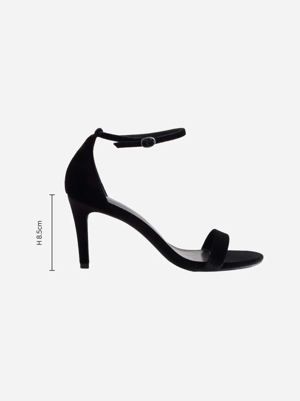 Velours noir - Sandales Forever Comfort® à talons et brides