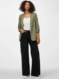Vert - Blazer PIECES à manches froncées