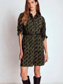 Vert - Boden Robe courte en velours côtelé Amanda